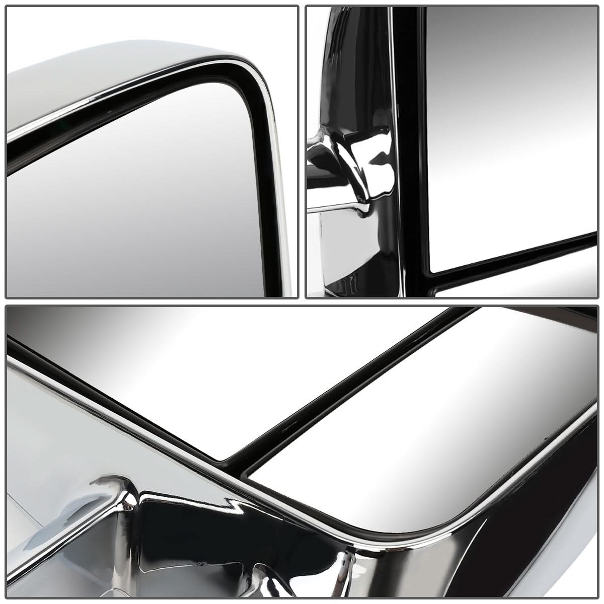 88-02 Chevrolet C/K Pickup Power Towing Mirror Pair Chrome