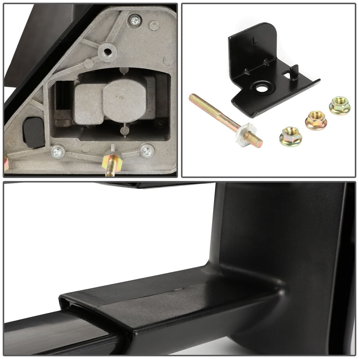 88-02 Chevrolet C/K 1500/2500/3500 Manual Towing Mirrors Black Pair