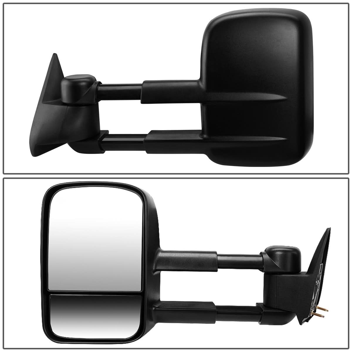 88-02 Chevrolet C/K Manual Towing Mirror - Left Side Black