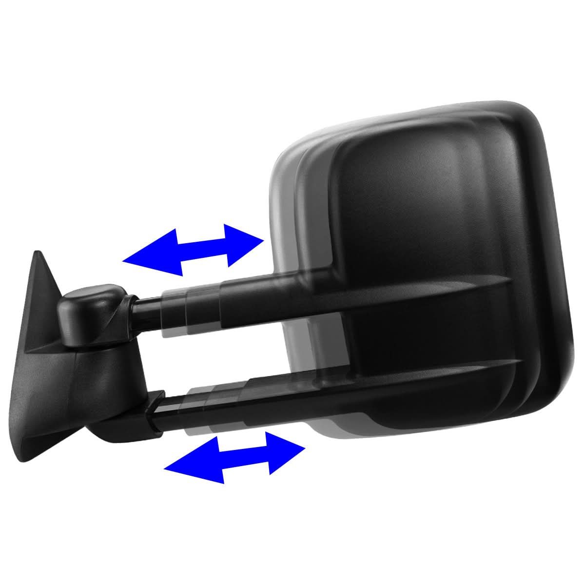 88-02 Chevrolet C/K Manual Towing Mirror - Left Side Black