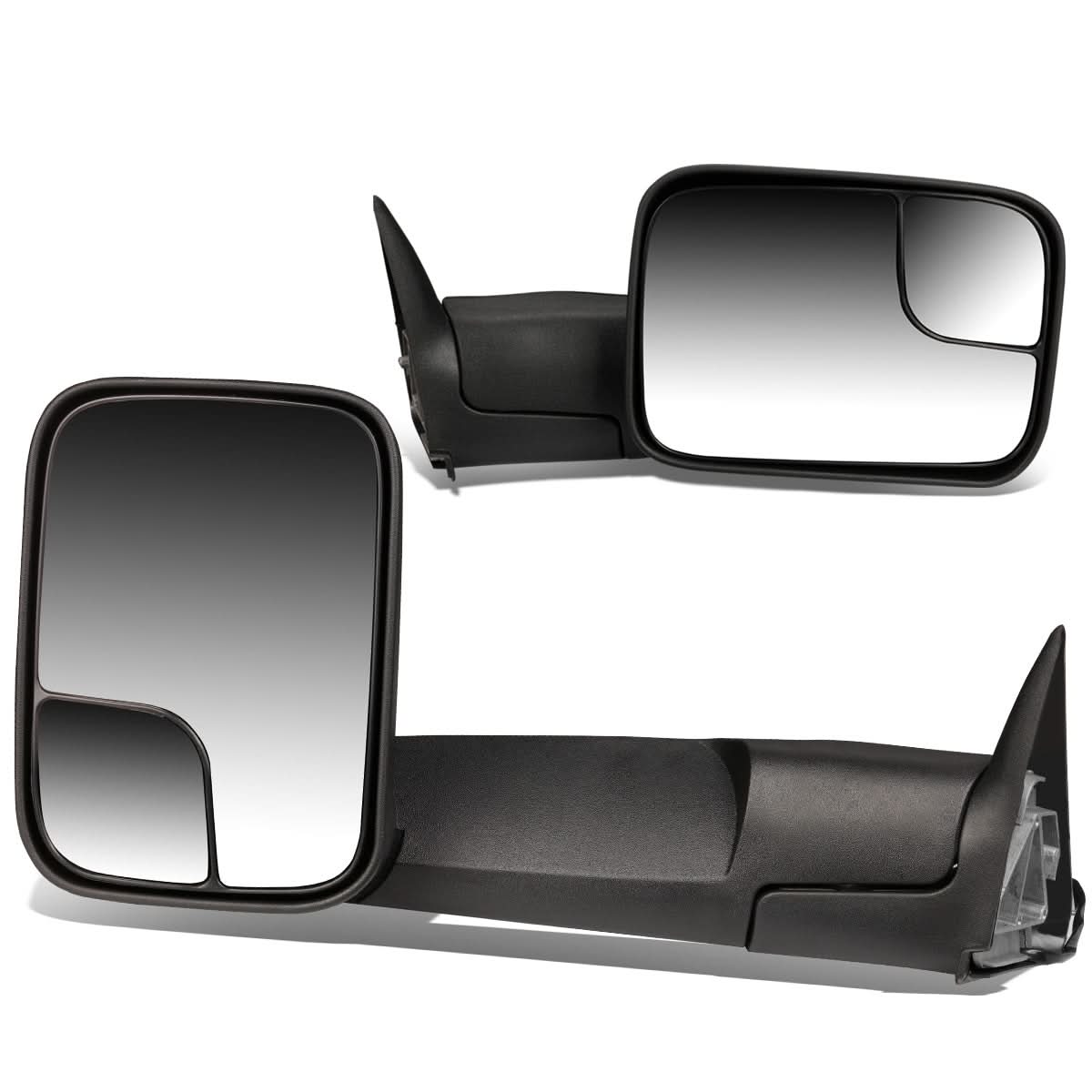 94-97 Dodge Ram 1500/2500/3500 Power Towing Mirror Pair - Black