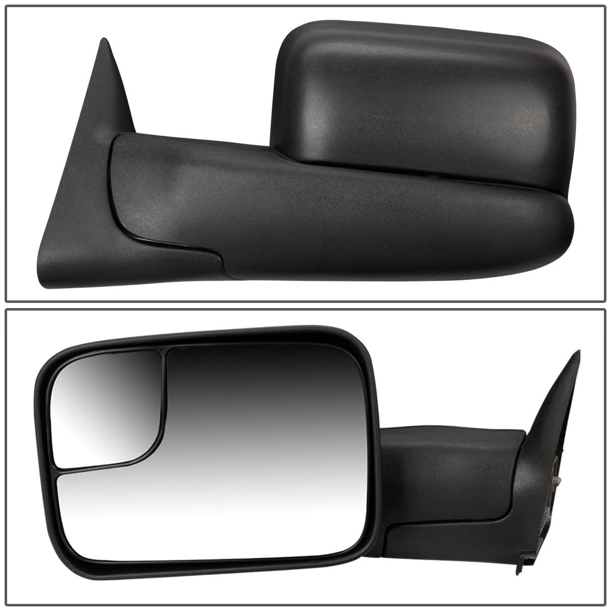 94-97 Dodge Ram 1500/2500/3500 Power Towing Mirror Pair - Black