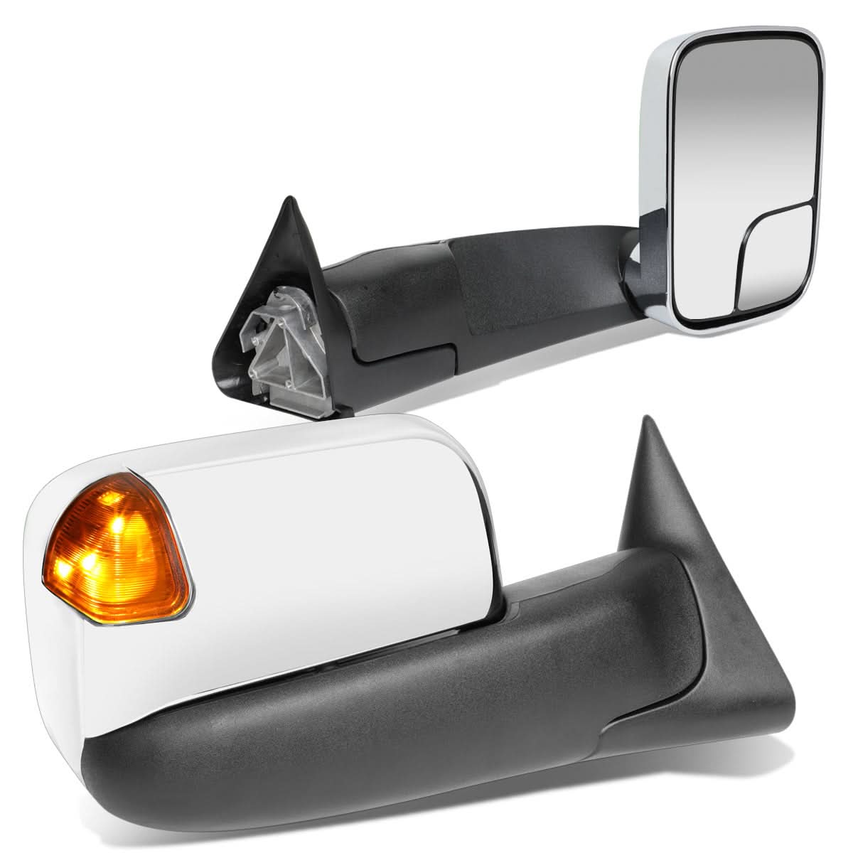 94-02 Dodge Ram Powered LED Towing Mirrors - Chrome Pair