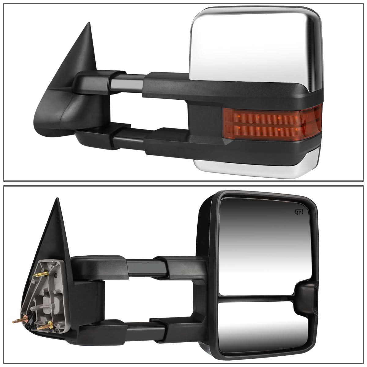 99-06 Chevy Silverado GMC Sierra Powered Heated LED Towing Mirrors