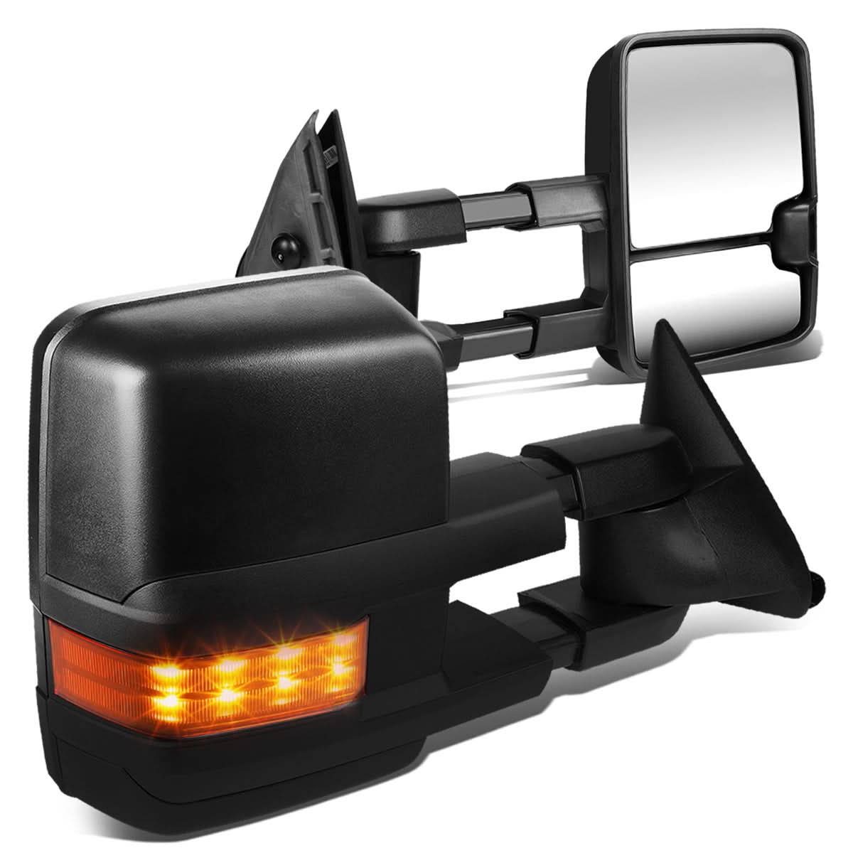 88-02 Chevy GMC C/K Series Manual Towing Mirrors - LED Signal Black
