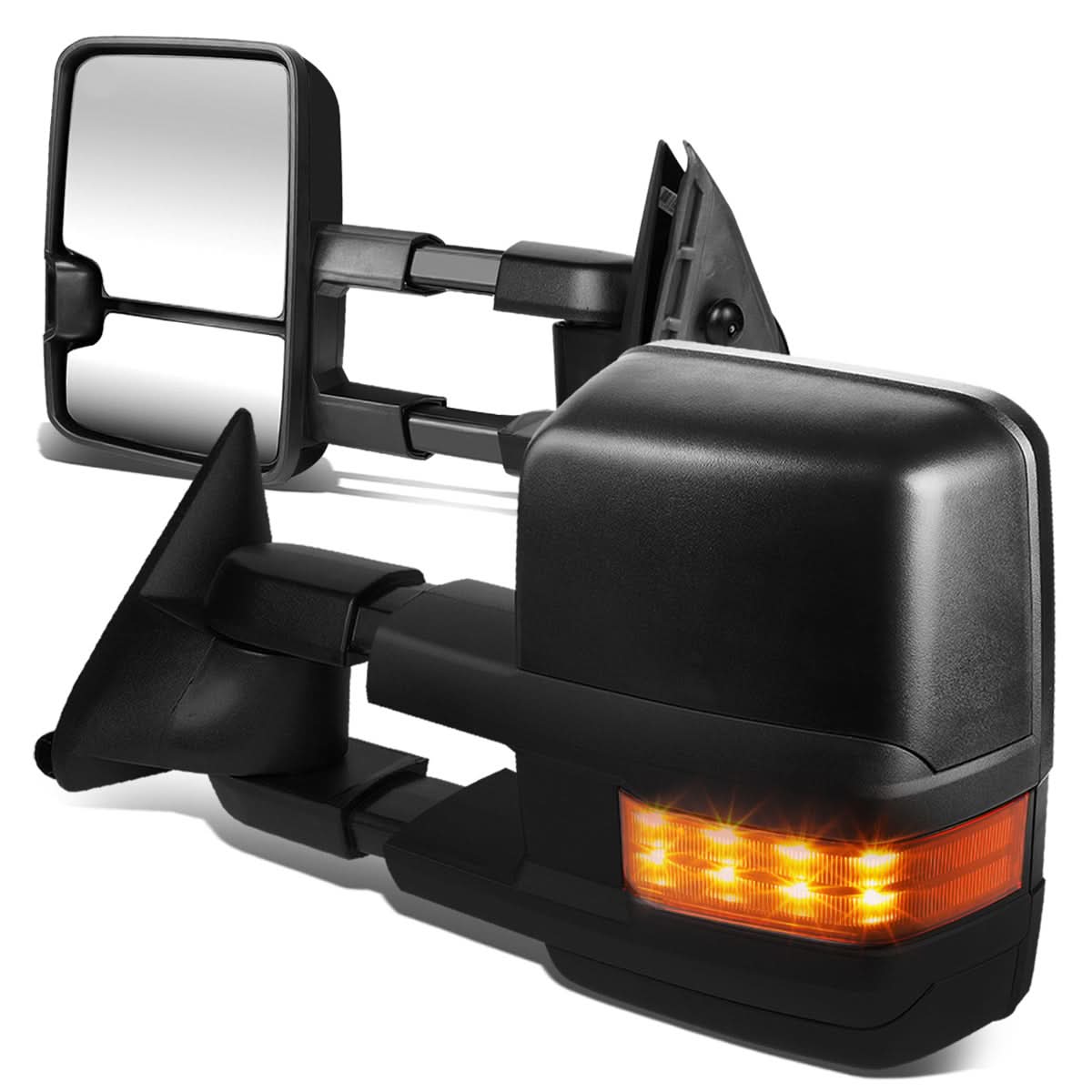 88-02 Chevy GMC C/K Series Manual Towing Mirrors - LED Signal Black