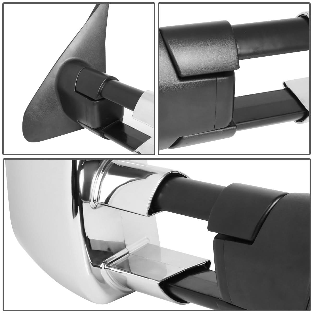 2007-2016 Toyota Tundra Powered Heated LED Towing Mirrors - Chrome