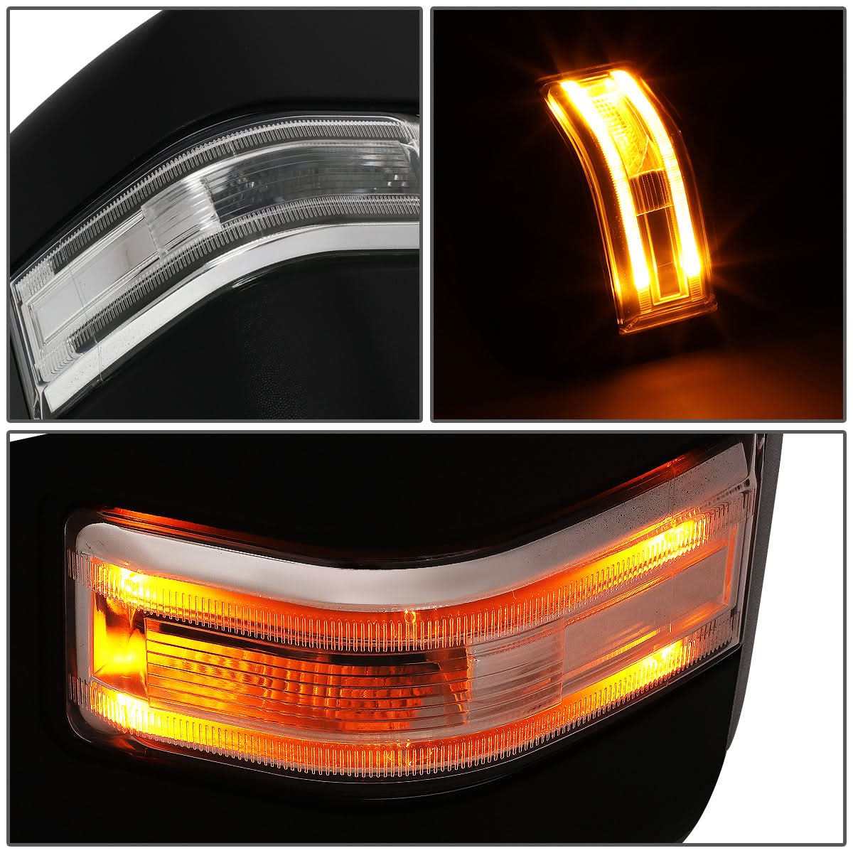 99-07 Ford F-250 F-350 F-450 F-550 Powered Heated LED Towing Mirrors