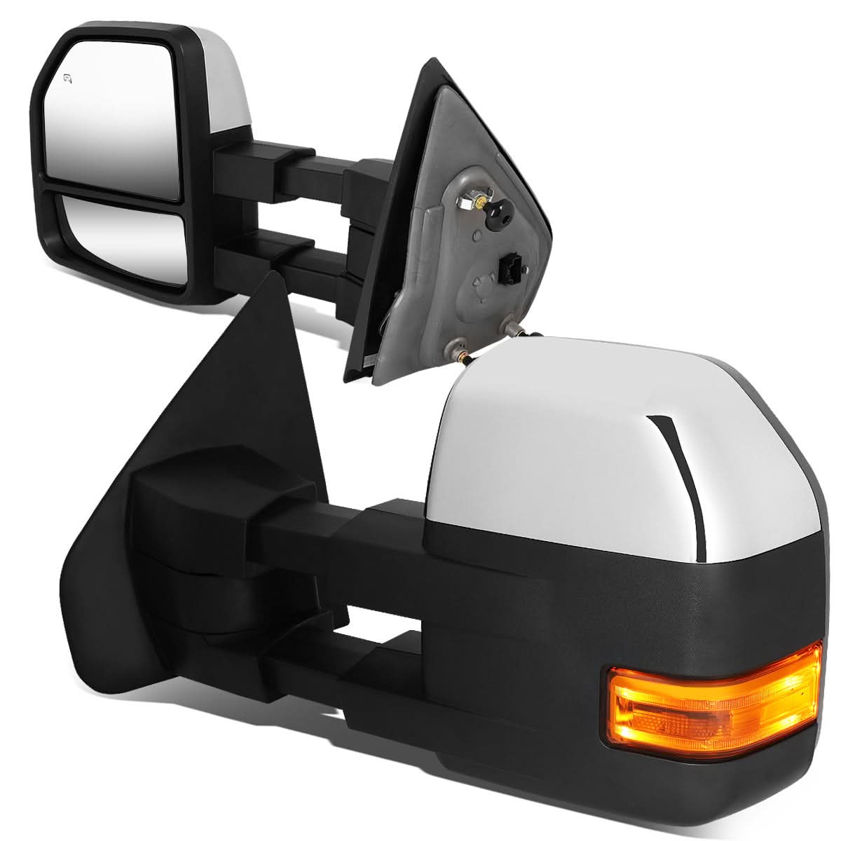 04-14 Ford F-150 Powered Heated Towing Mirrors w/Puddle Light - Chrome