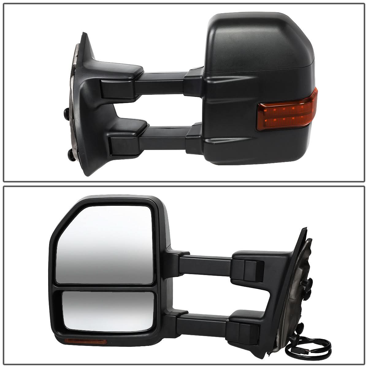 08-16 Ford F-250 F-350 F-450 F-550 Manual Towing Mirrors w/ LED Signal