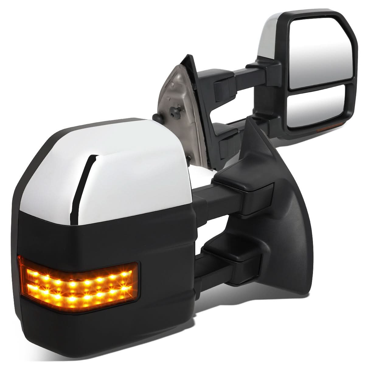 08-16 Ford F-250 F-350 F-450 F-550 Super Duty Manual Towing Mirrors LED
