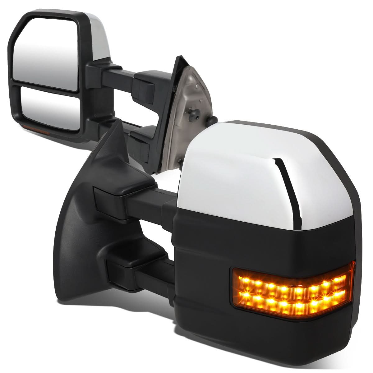 08-16 Ford F-250 F-350 F-450 F-550 Super Duty Manual Towing Mirrors LED