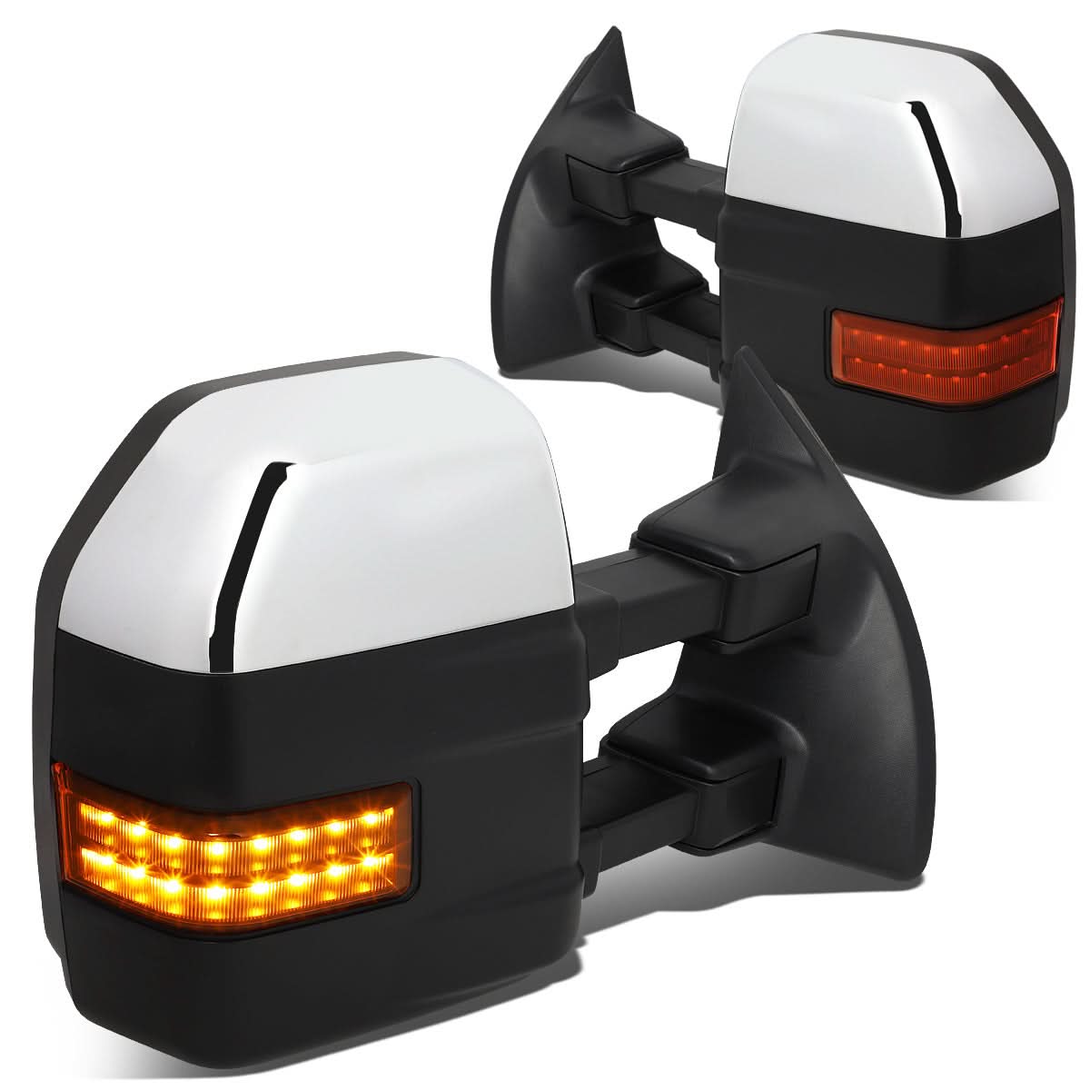 08-16 Ford F-250 F-350 F-450 F-550 Super Duty Manual Towing Mirrors LED