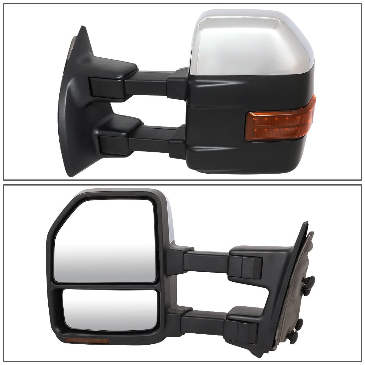 08-16 Ford F-250 F-350 F-450 F-550 Super Duty Manual Towing Mirrors LED