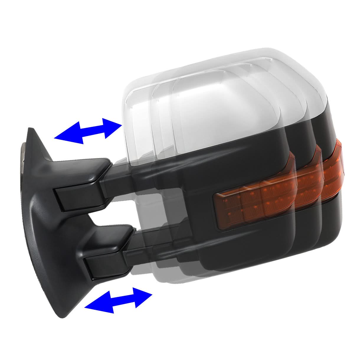 08-16 Ford F-250 F-350 F-450 F-550 Super Duty Manual Towing Mirrors LED