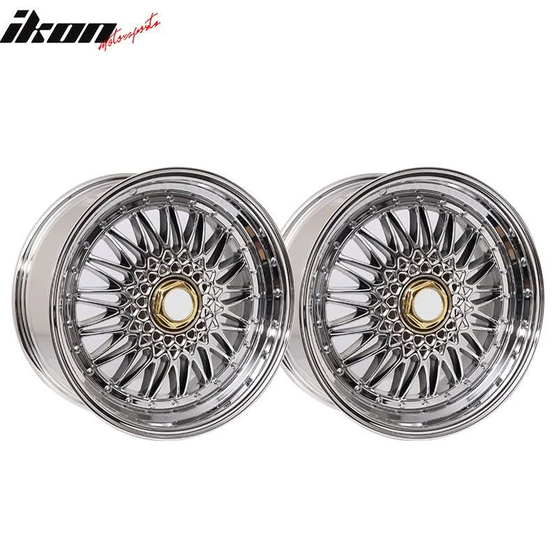 (4) 18X8.0 +35 5X114.3 / 5X120 Step Lip Deep Dish Mesh Wheels Rims