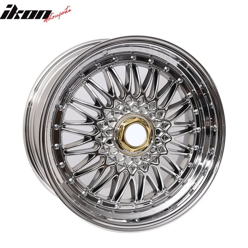(4) 18X8.0 +35 5X114.3 / 5X120 Step Lip Deep Dish Mesh Wheels Rims