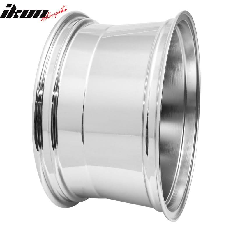 (4) 18X9.0 +30 5X100 / 5X114.3 Step Lip 5 Spoke Wheels Rims - Chrome