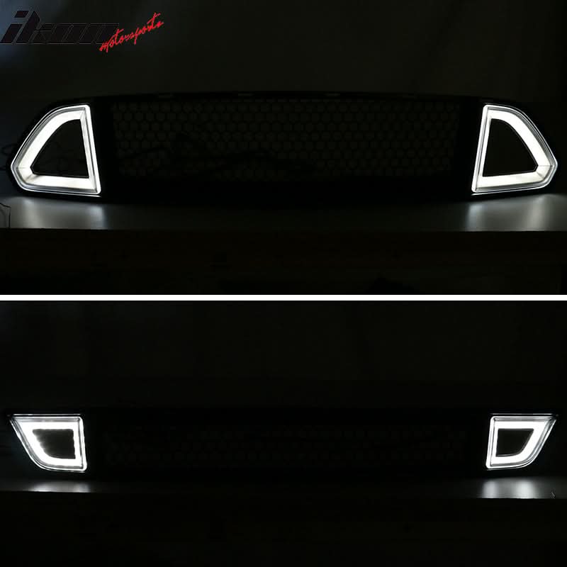 2015-2017Â Ford Mustang Front Upper Mesh Grille Smoked DRL Turn Signal
