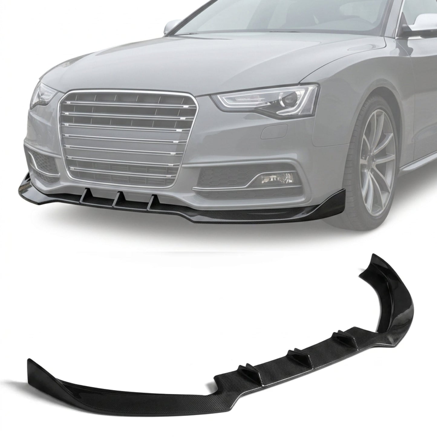 2012–2015 Audi RS5 8T Coupe / Convertible Front Bumper Lip Spoiler – Carbon Fiber