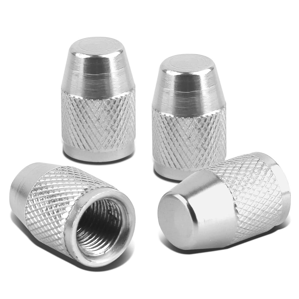 RT 007 Knurled Silver Valve Caps