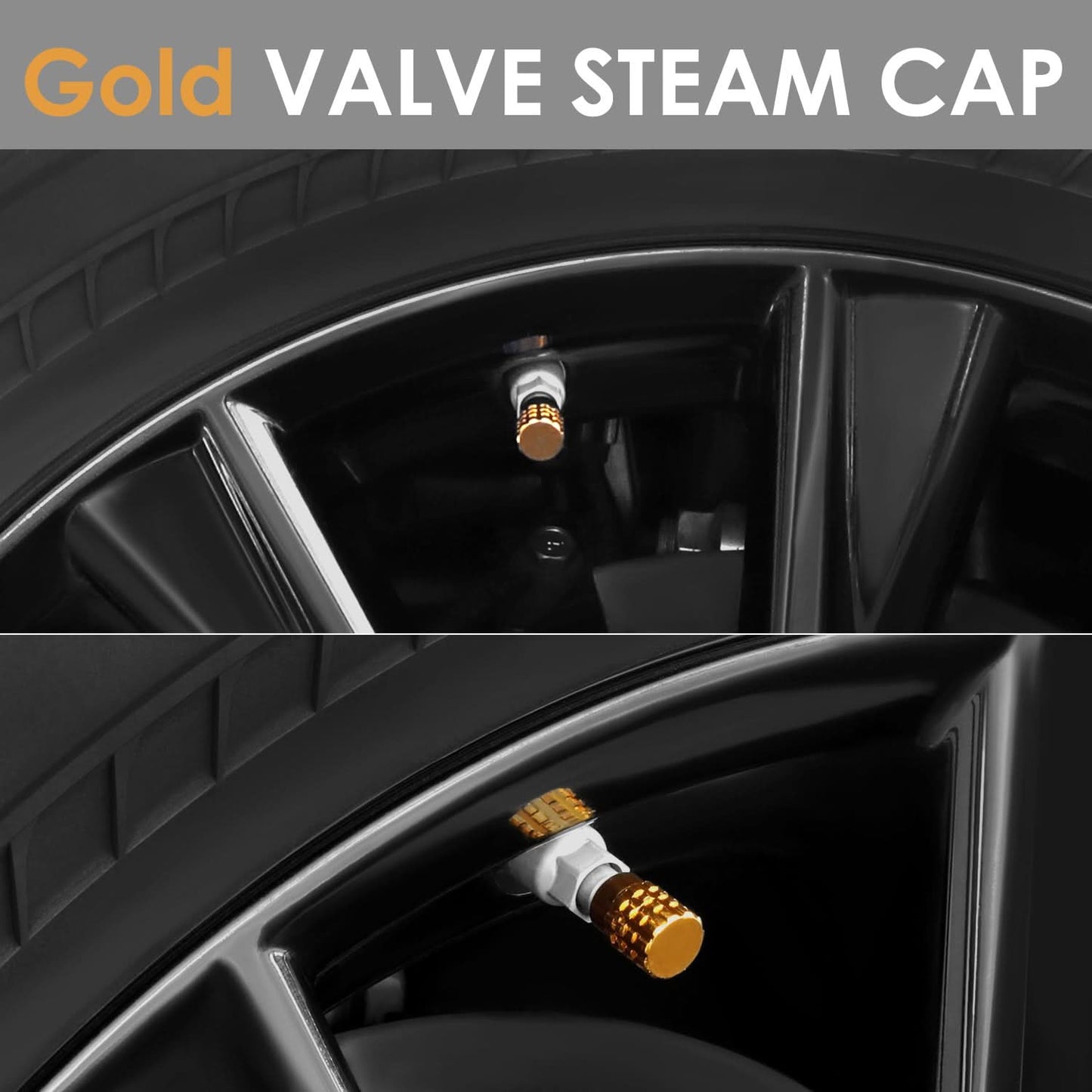 RT 046 Full Cut Gold Valve Caps