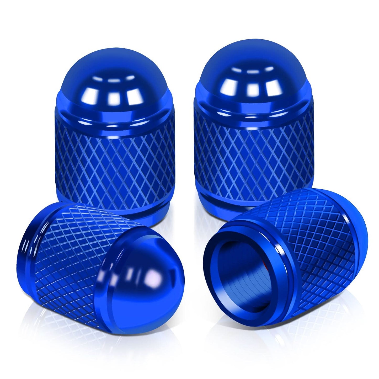 RT 108 Acorn Grip Blue Valve Caps