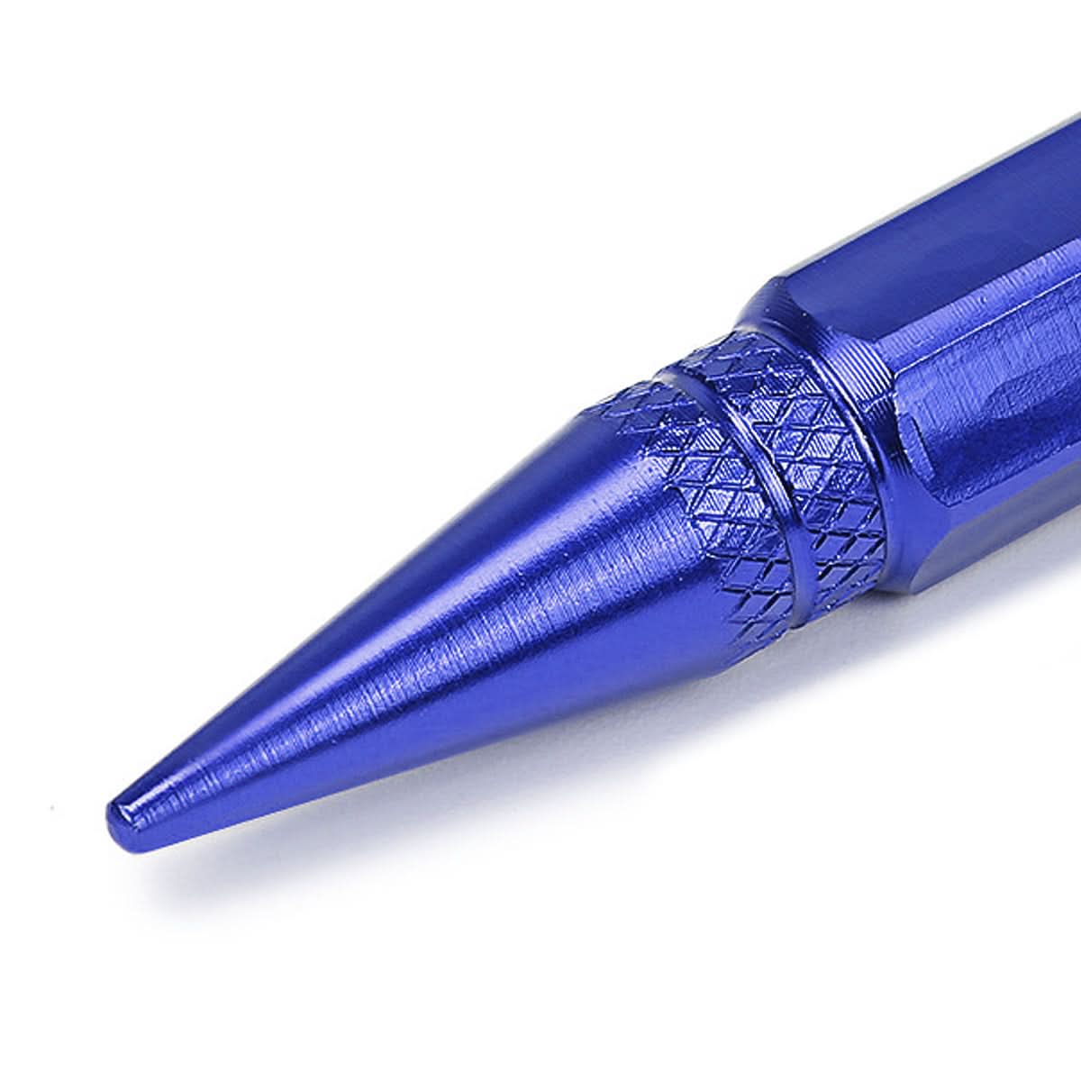 Spiked Lug Nut Style Valve Caps - 60MM Blue