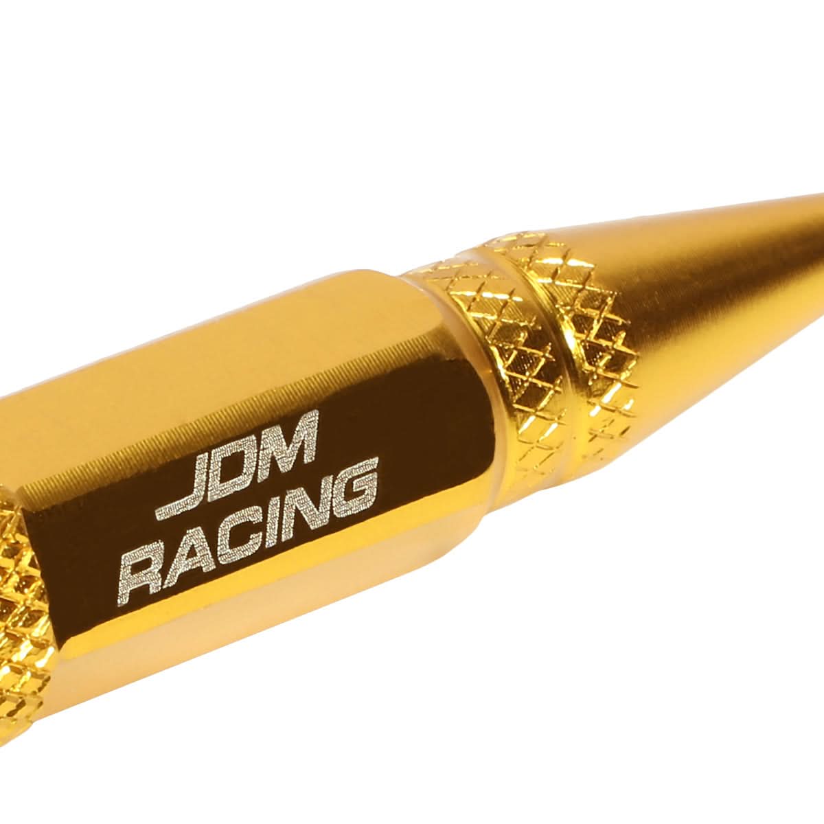 Spiked Lug Nut Style Valve Caps - 60MM Gold
