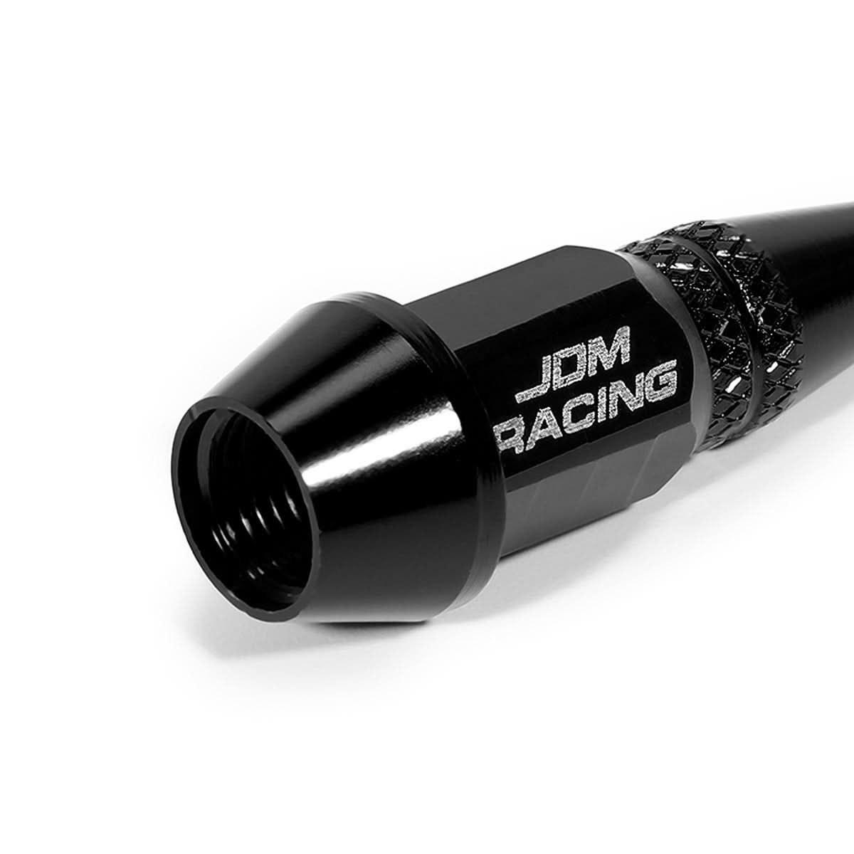 Spiked Lug Nut Style Valve Caps - 45mm Tall Black