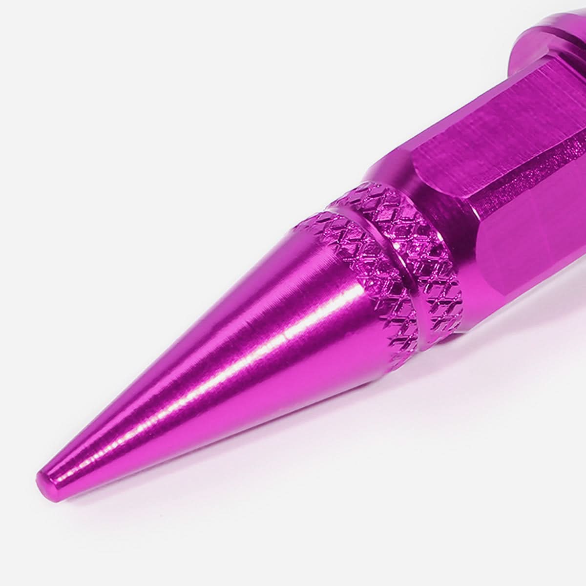 45MM Spiked Lug Nut Style Valve Caps - Purple Polyurethane