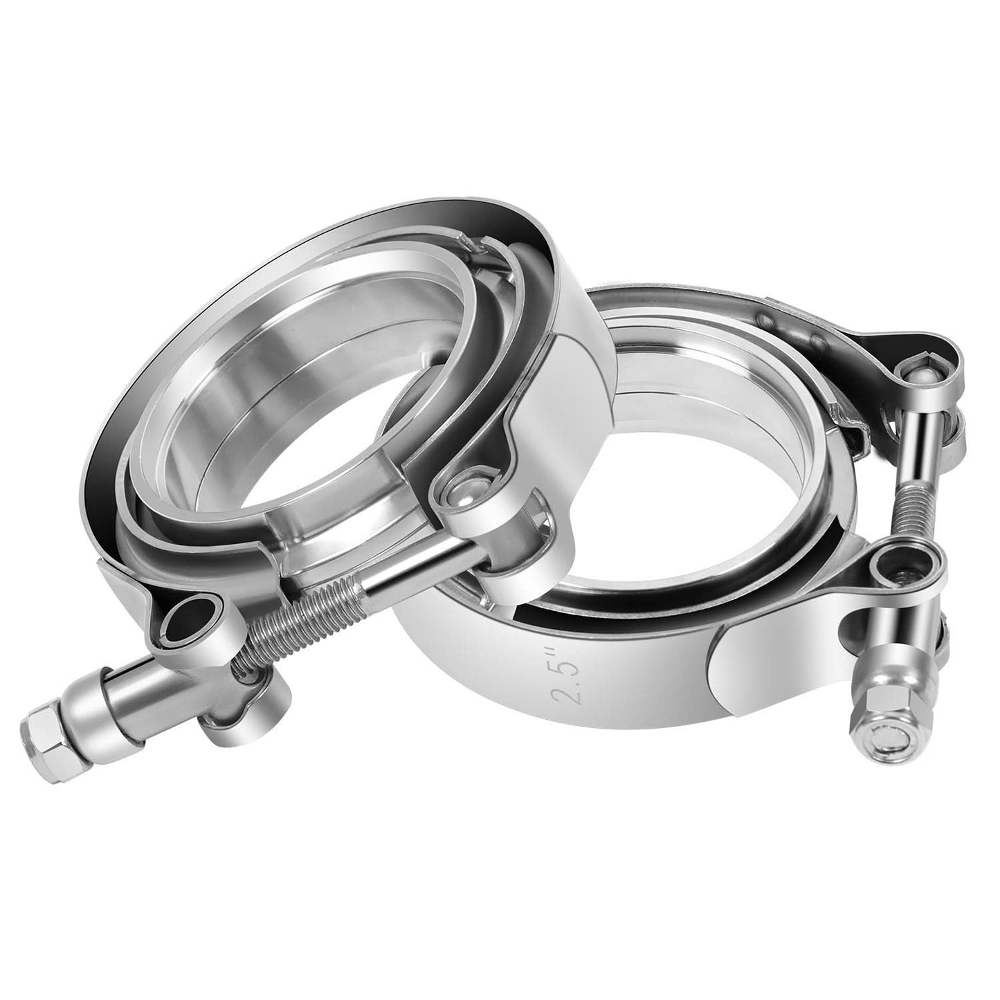 2.5" V-Band Clamp & Flange Set Stainless Steel Exhaust