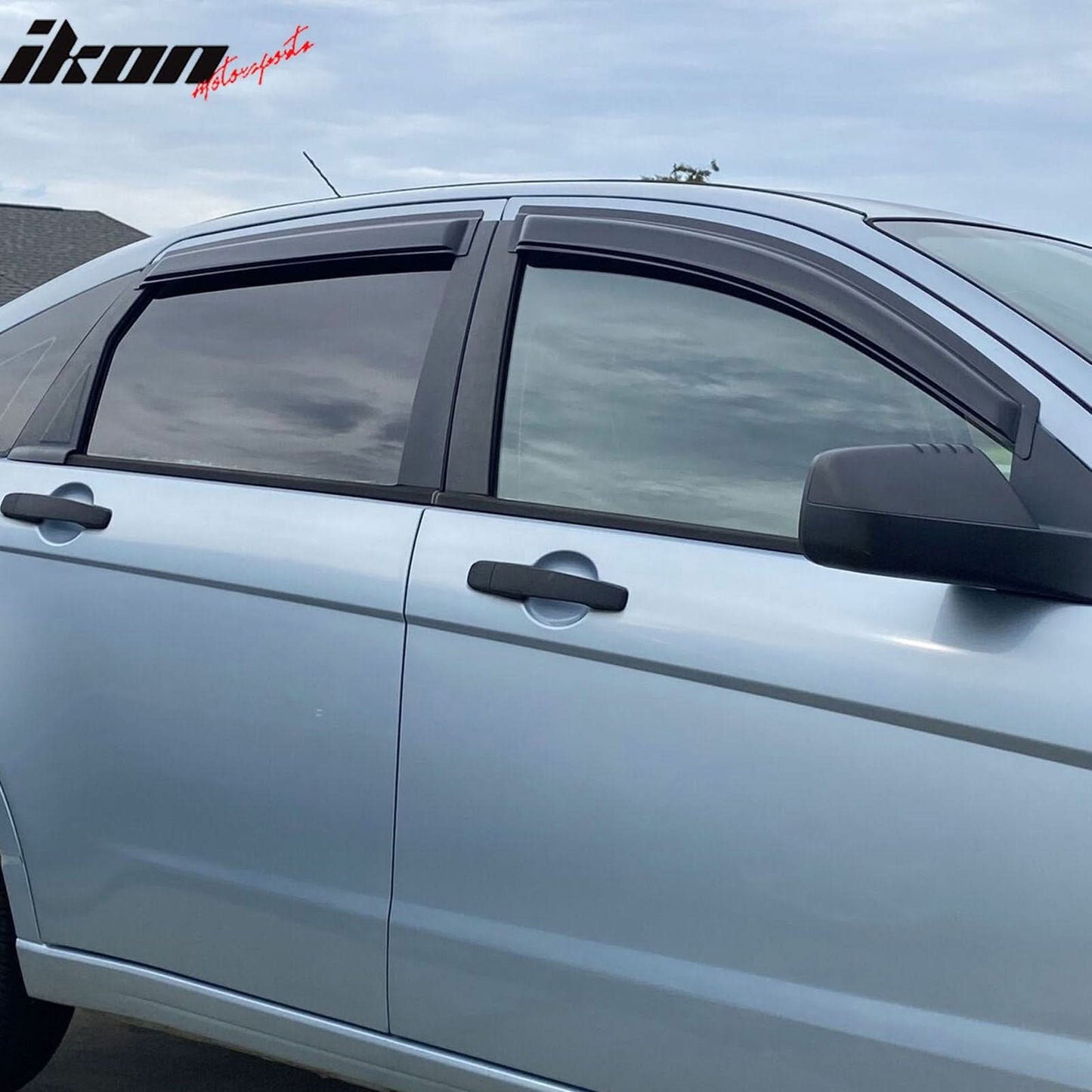 2008-2011 Ford Focus 4Door Acrylic 4PC Tape On Window Visors Guard