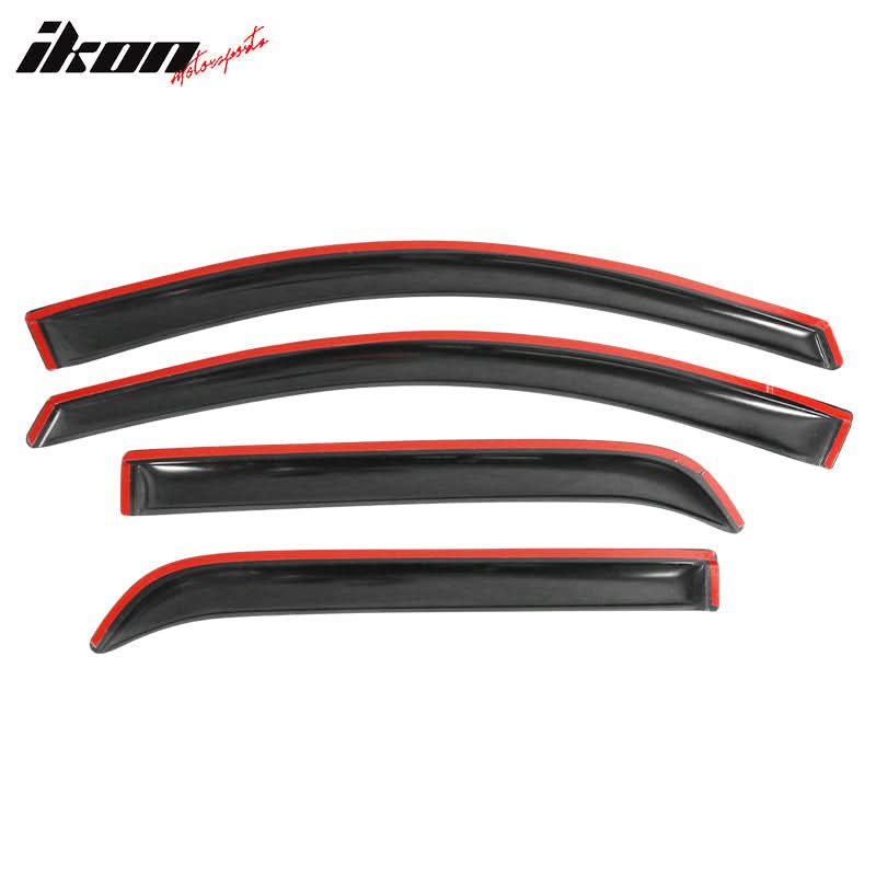 2007-2016 GMC Acadia Slim Style Smoke Tinted Visor Windows Acrylic 4PC