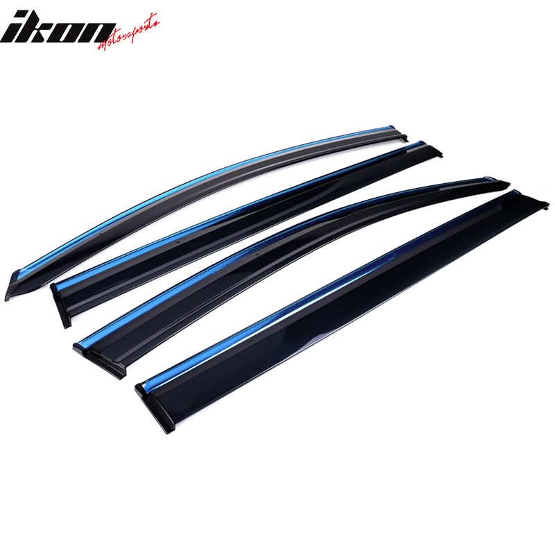 2011-2017 Honda Odyssey Polycarbonate Window Visors W/ Chrome Trim 4PC