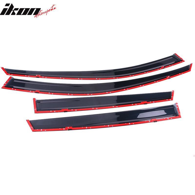2015-2019 Subaru Outback Polycarbonate Window Visor W/ Chrome Trim 4PC