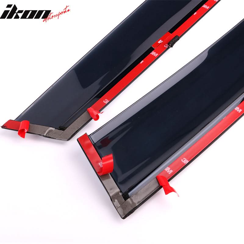 2015-2019 Subaru Outback Polycarbonate Window Visor W/ Chrome Trim 4PC