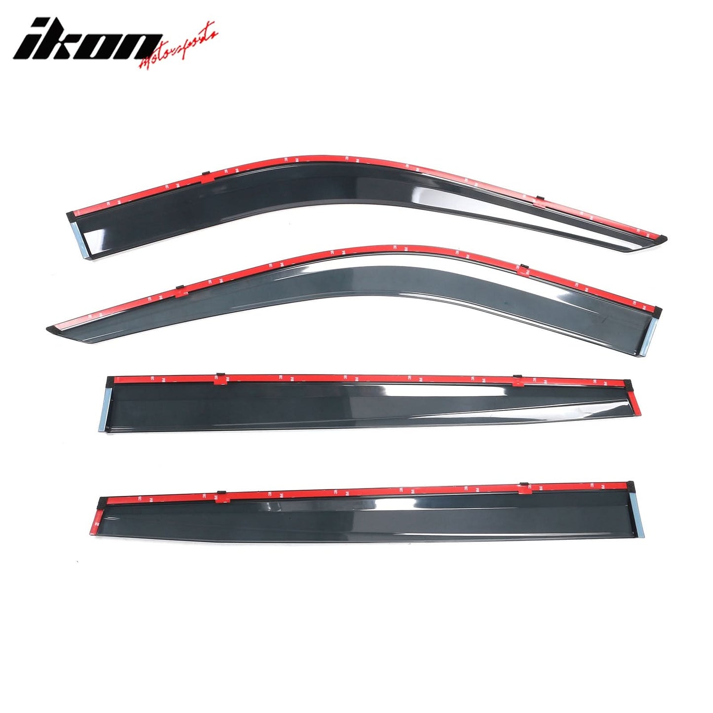 2020-2024 Toyota Highlander PC Side Window Visors w/ Chrome Trim 4PCS