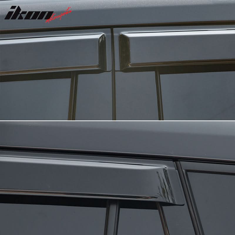 2020-2024 Toyota Highlander PC Side Window Visors w/ Chrome Trim 4PCS