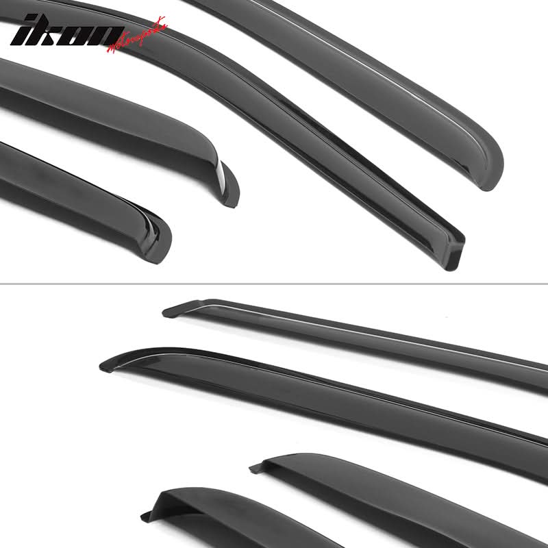 2000-2006 Toyota Tundra Extended Window Visors Slim Style Smoke Acryli