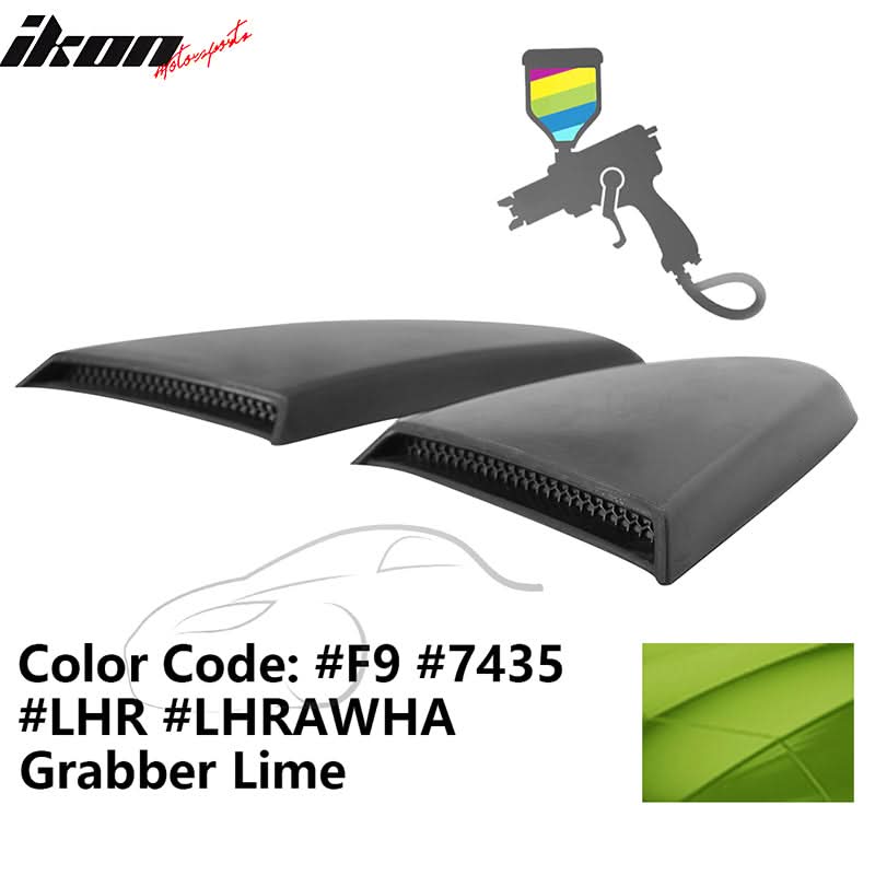 2015-2023 Mustang R Style Side Quarter Window Louver PU Painted
