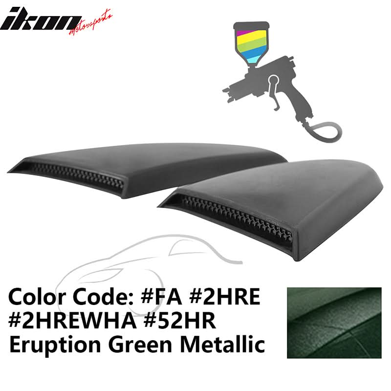2015-2023 Mustang R Style Side Quarter Window Louver PU Painted
