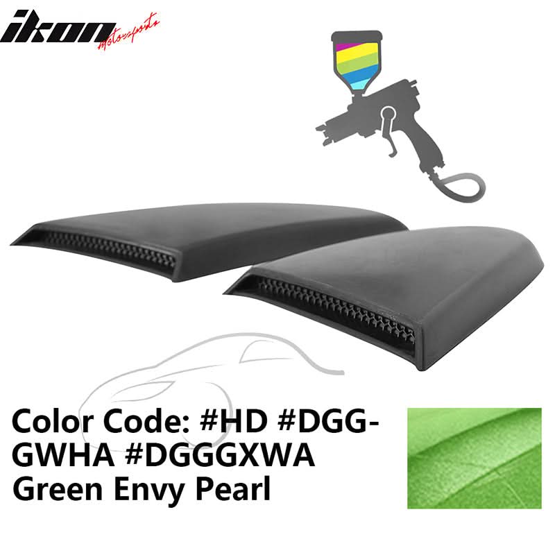 2015-2023 Mustang R Style Side Quarter Window Louver PU Painted
