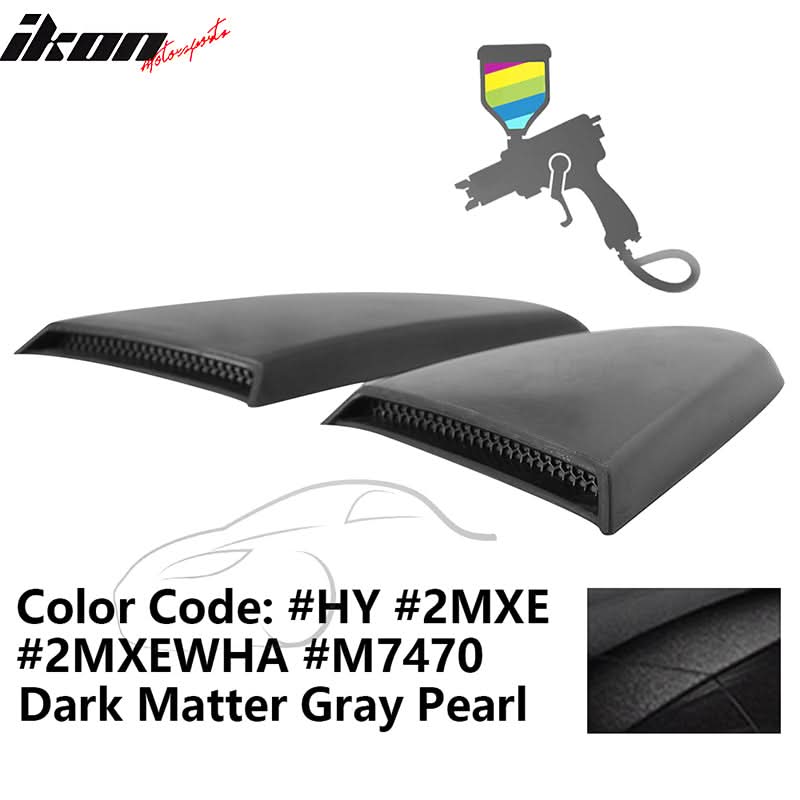 2015-2023 Mustang R Style Side Quarter Window Louver PU Painted