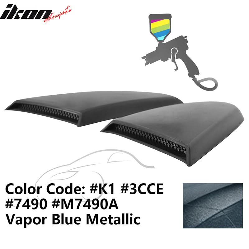 2015-2023 Mustang R Style Side Quarter Window Louver PU Painted