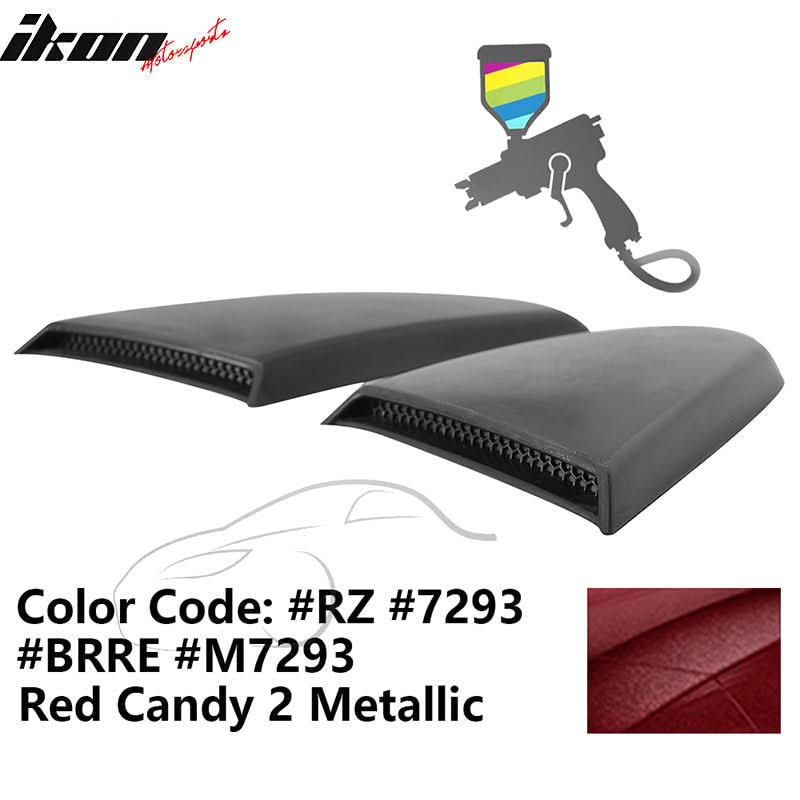2015-2023 Mustang R Style Side Quarter Window Louver PU Painted