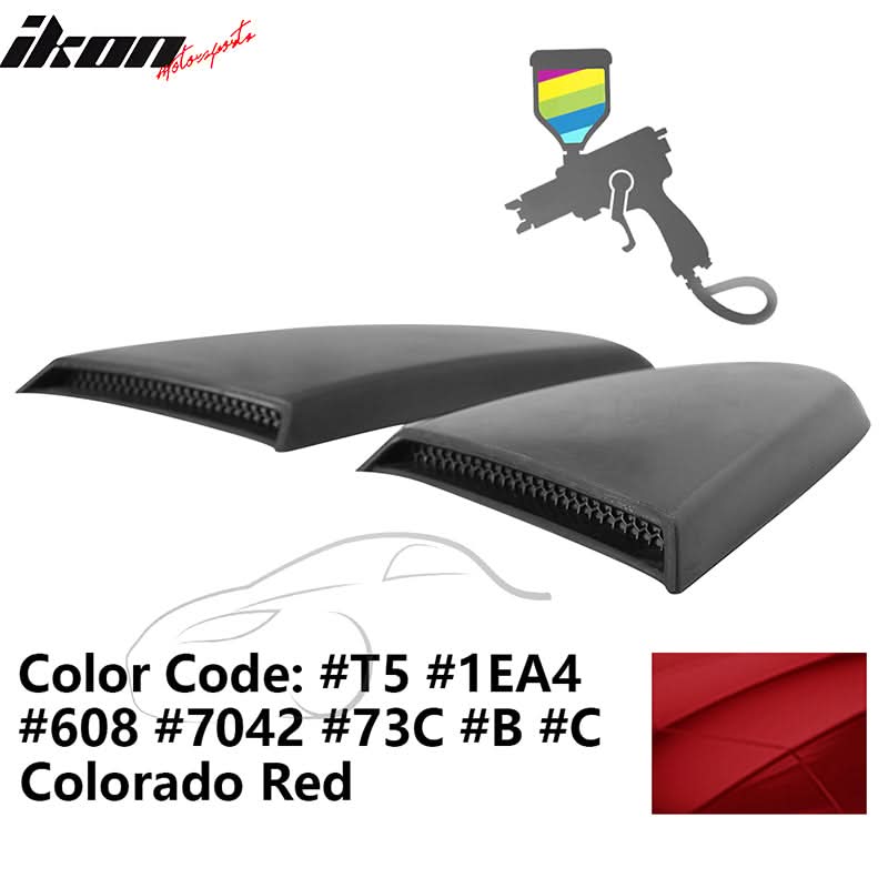 2015-2023 Mustang R Style Side Quarter Window Louver PU Painted