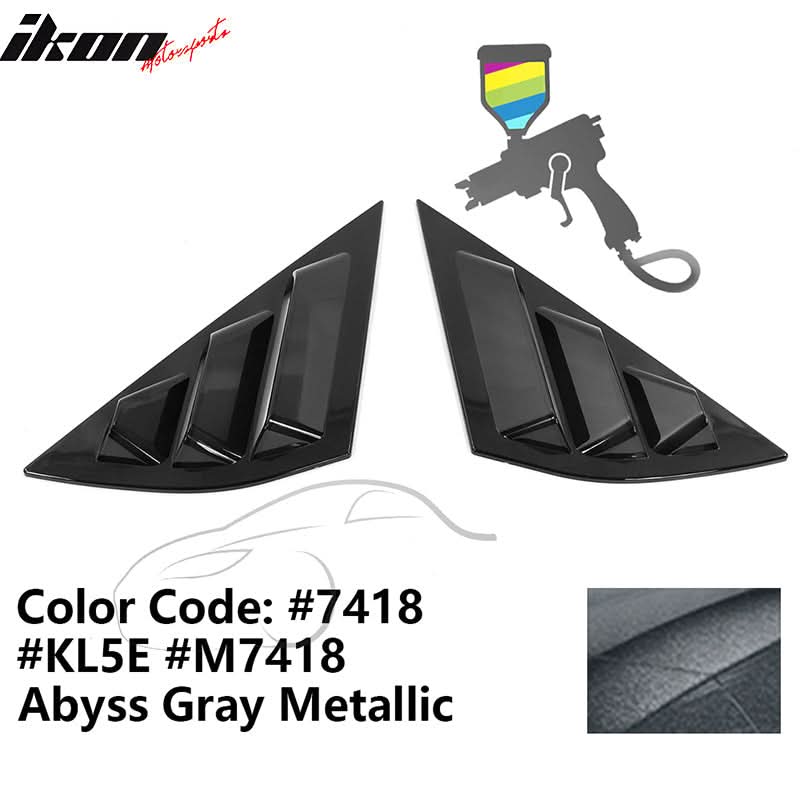 2021-2023 Ford Mustang Mach-E Window Louvers 3 Vent PC Painted