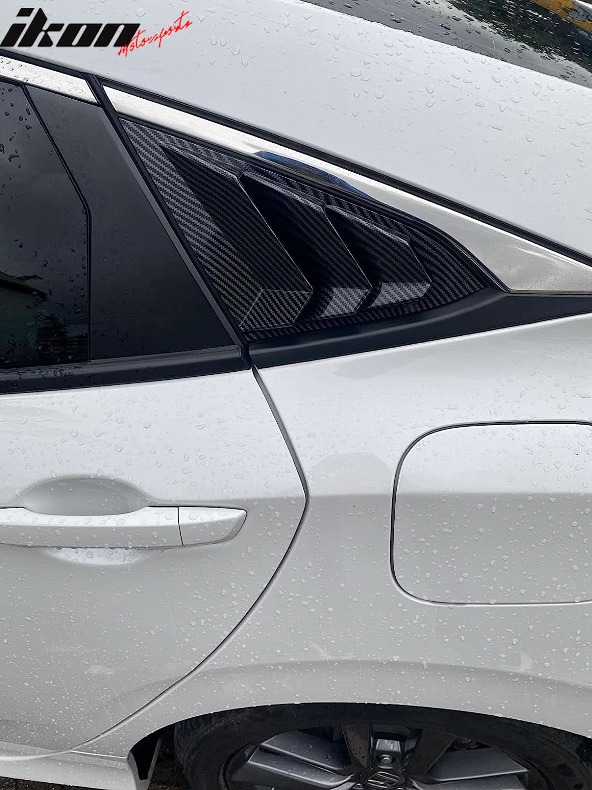 2016-2021 Honda Civic Sedan Carbon Fiber Print Side Window Louver