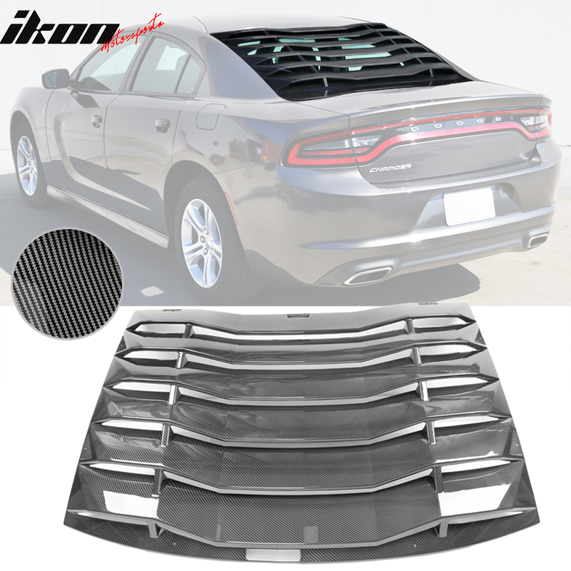 2011-2023 Dodge Charger V1 Side & Rear Window Louver Cover CF Print
